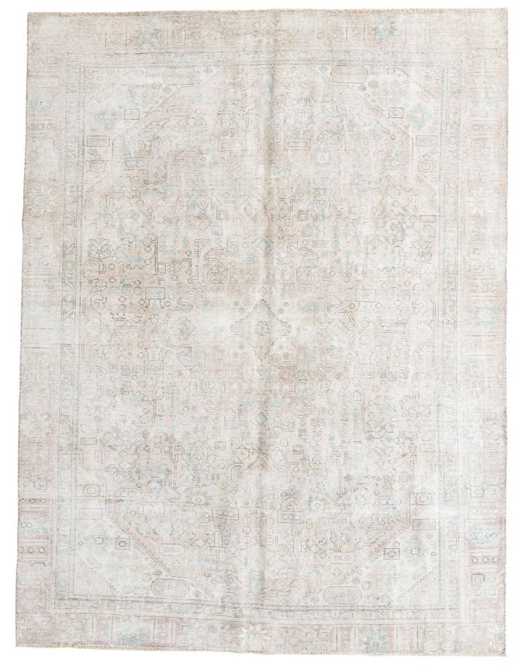 Detail image of 7' 3 x 10' 6 Hand Knotted Ultra Vintage Persian Wool Rug