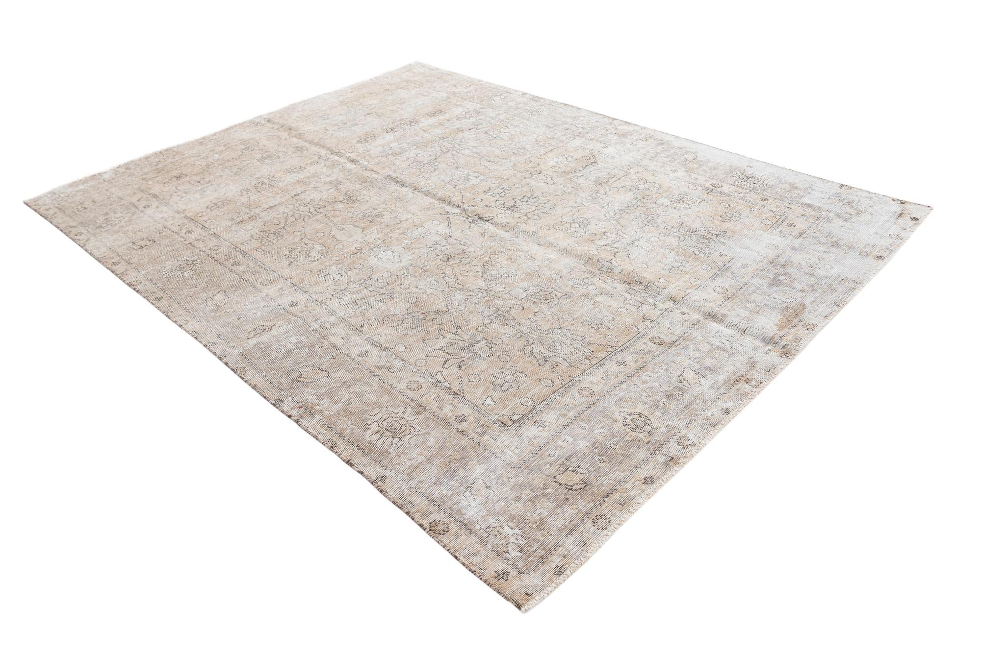 6' 8 x 8' 9 Hand Knotted Ultra Vintage Persian Wool Rug