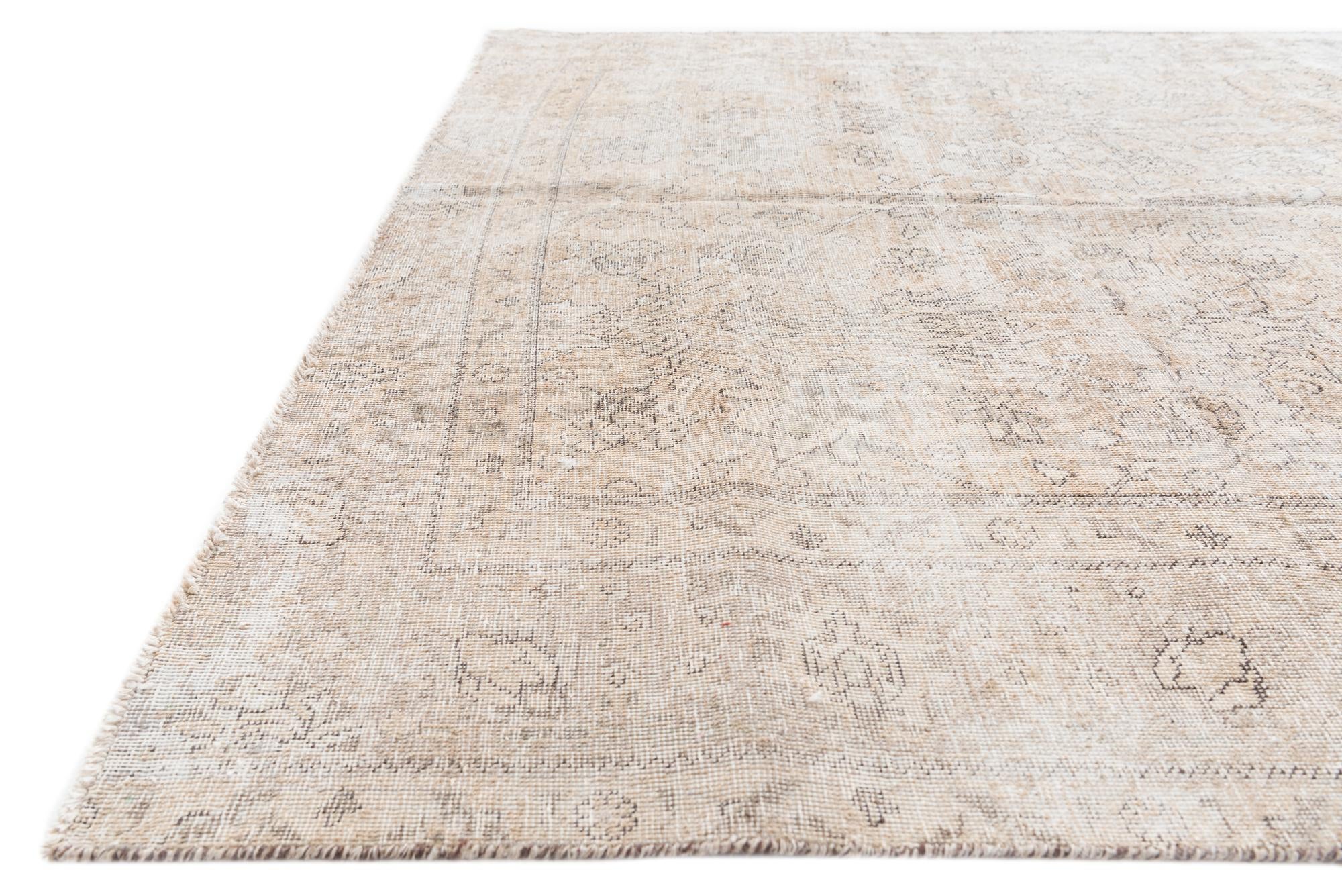6' 8 x 8' 9 Hand Knotted Ultra Vintage Persian Wool Rug