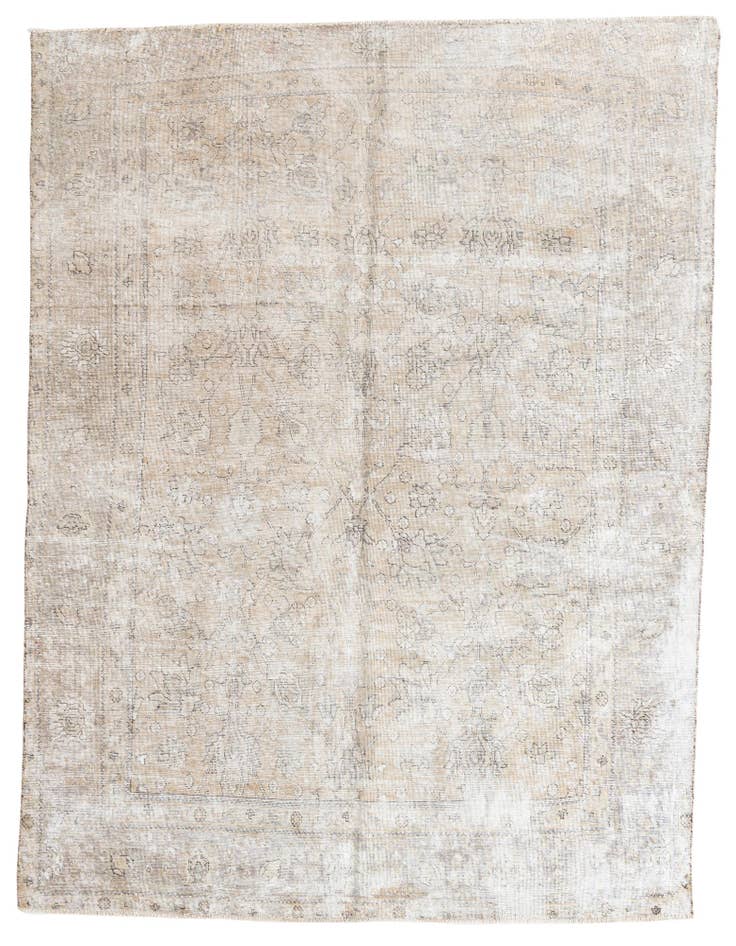 Detail image of 6' 8 x 8' 9 Hand Knotted Ultra Vintage Persian Wool Rug