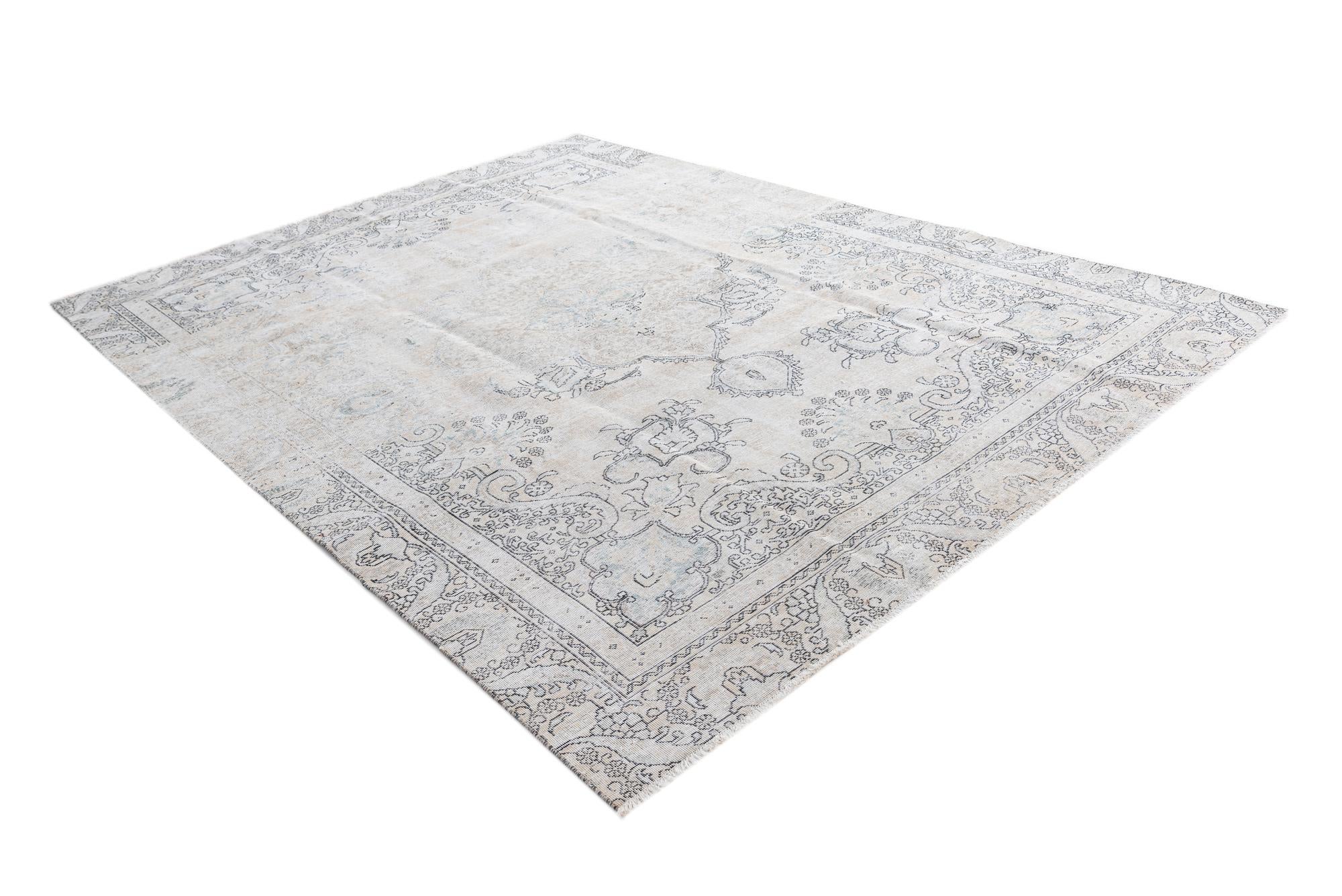 8' 7 x 11' 8 Hand Knotted Ultra Vintage Persian Wool Rug