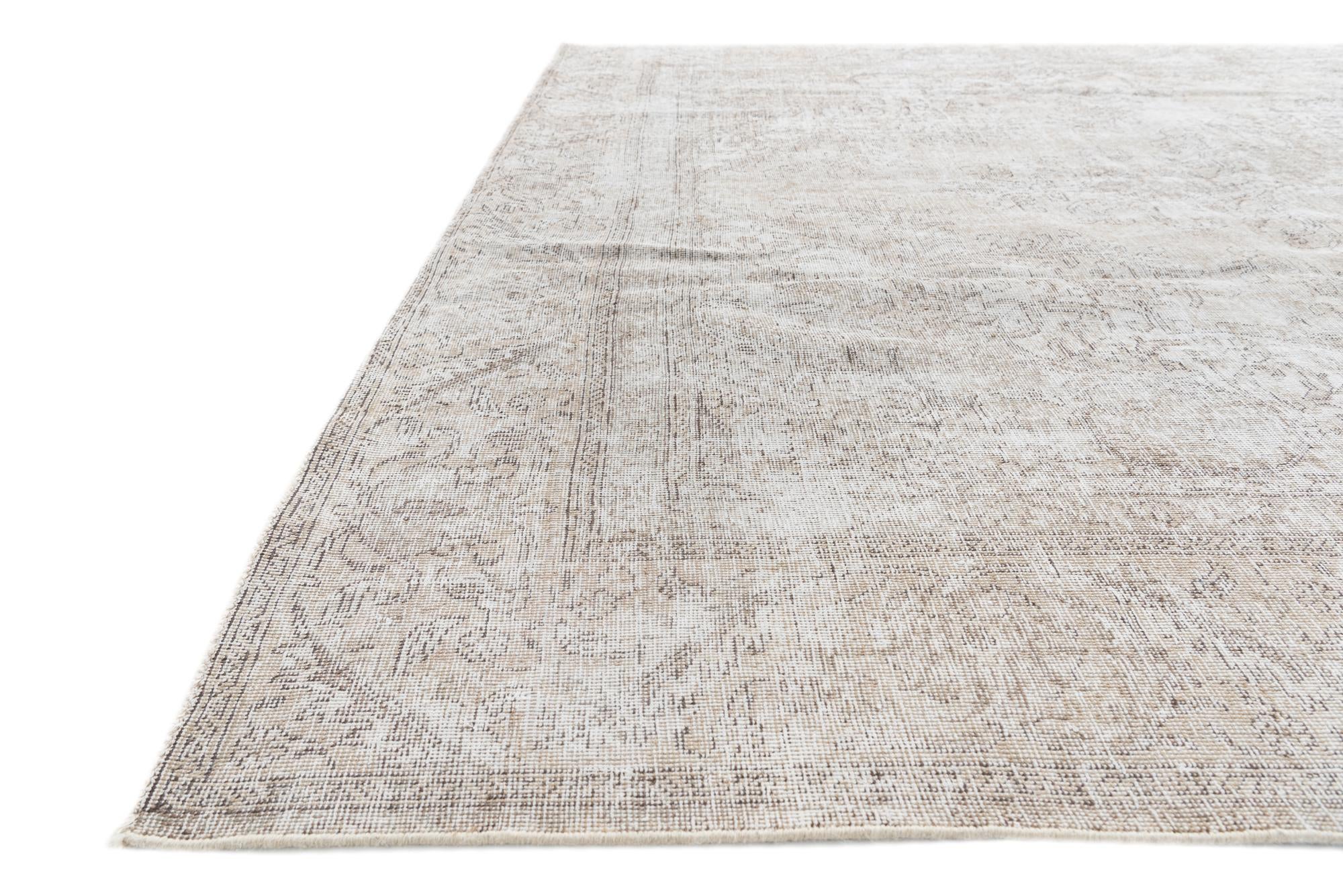 8' 10 x 12' 8 Hand Knotted Ultra Vintage Persian Wool Rug