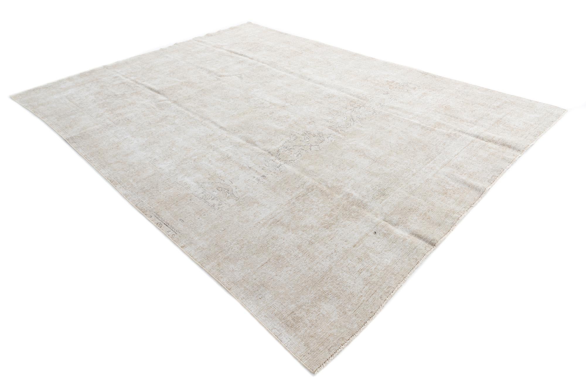 9' 4 x 12' 5 Hand Knotted Ultra Vintage Persian Wool Rug