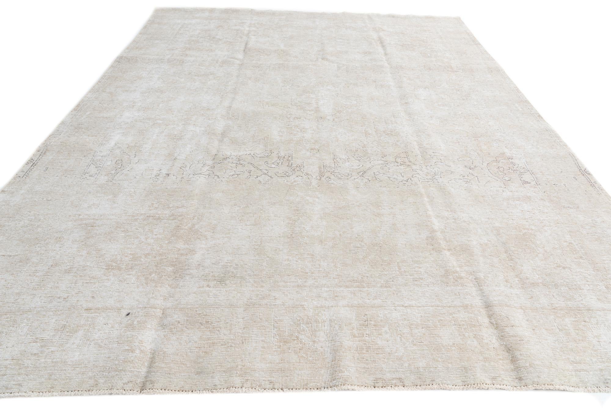 9' 4 x 12' 5 Hand Knotted Ultra Vintage Persian Wool Rug