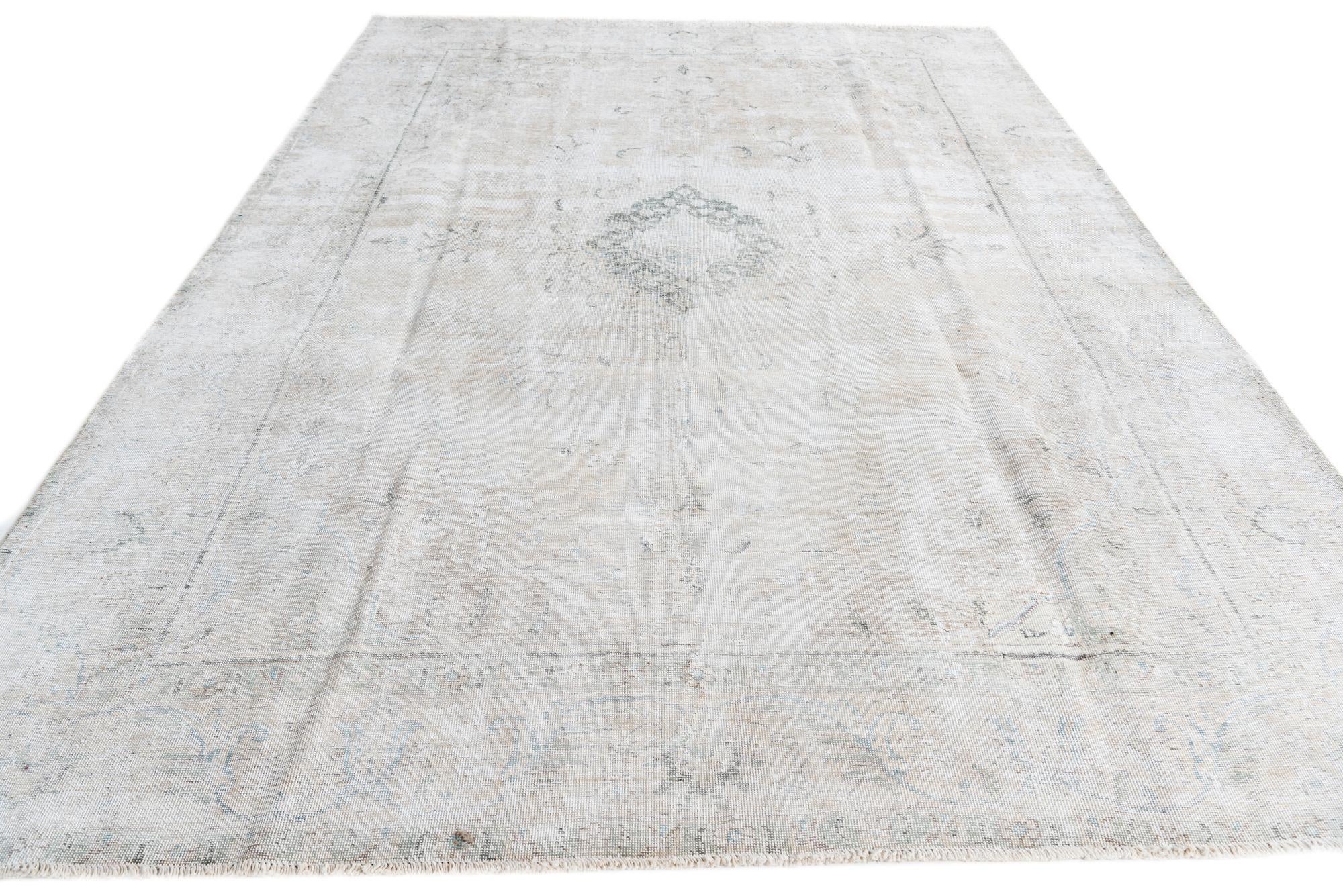 7' 5 x 10' 6 Hand Knotted Ultra Vintage Persian Wool Rug