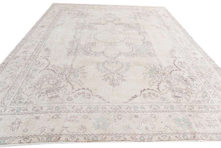9' 3 x 12' 1 Hand Knotted Ultra Vintage Persian Wool Rug