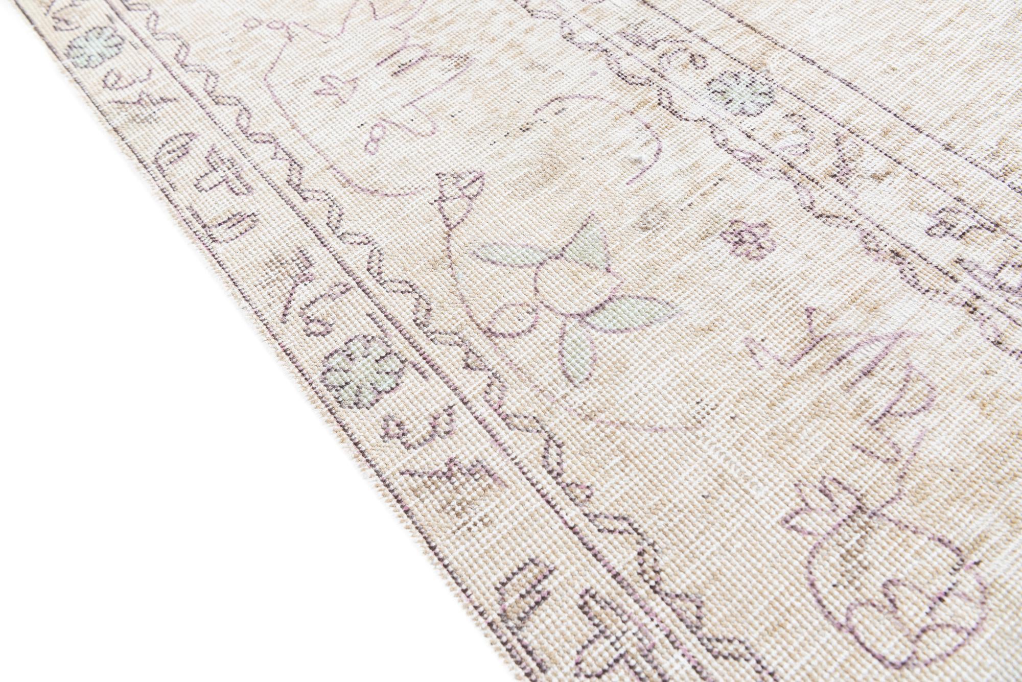 9' 3 x 12' 1 Hand Knotted Ultra Vintage Persian Wool Rug