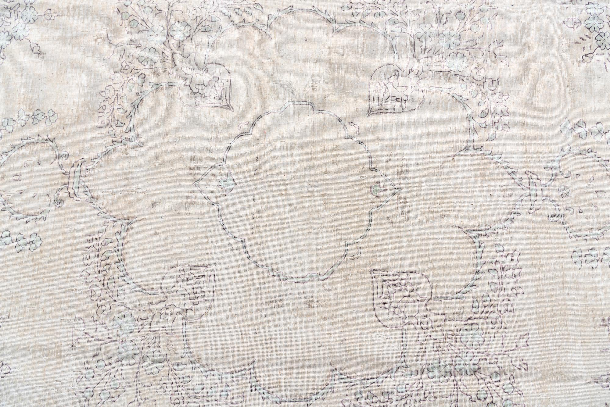 9' 3 x 12' 1 Hand Knotted Ultra Vintage Persian Wool Rug