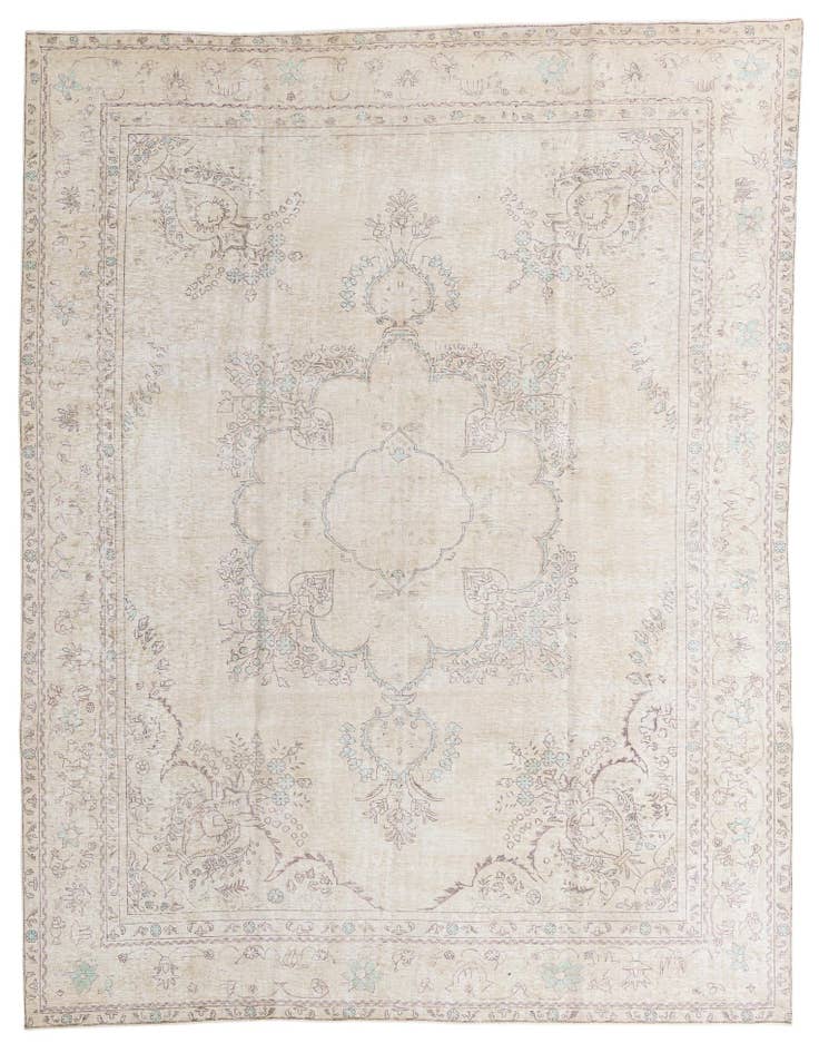 Detail image of 9' 3 x 12' 1 Hand Knotted Ultra Vintage Persian Wool Rug