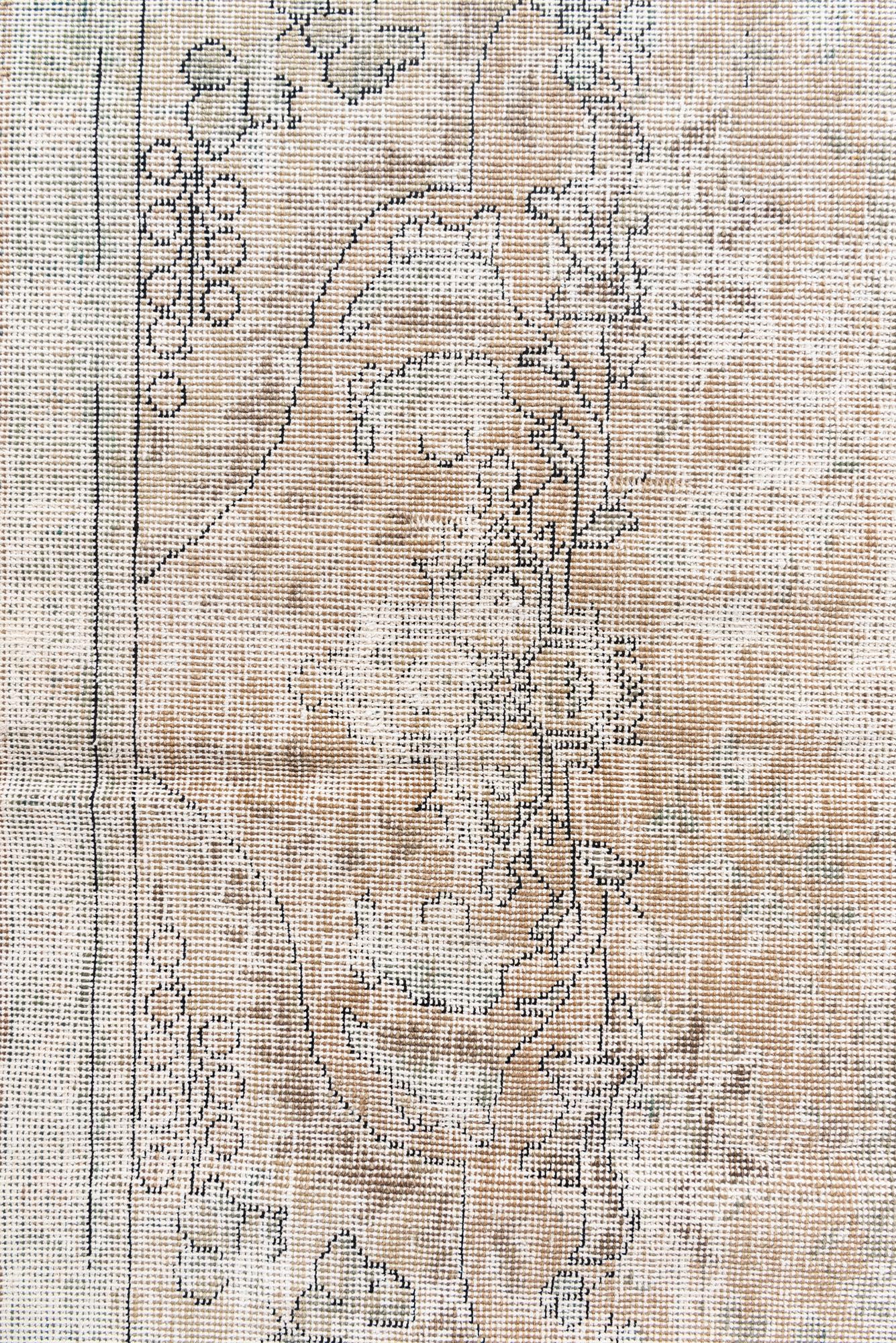 9' x 12' 9 Hand Knotted Ultra Vintage Persian Wool Rug