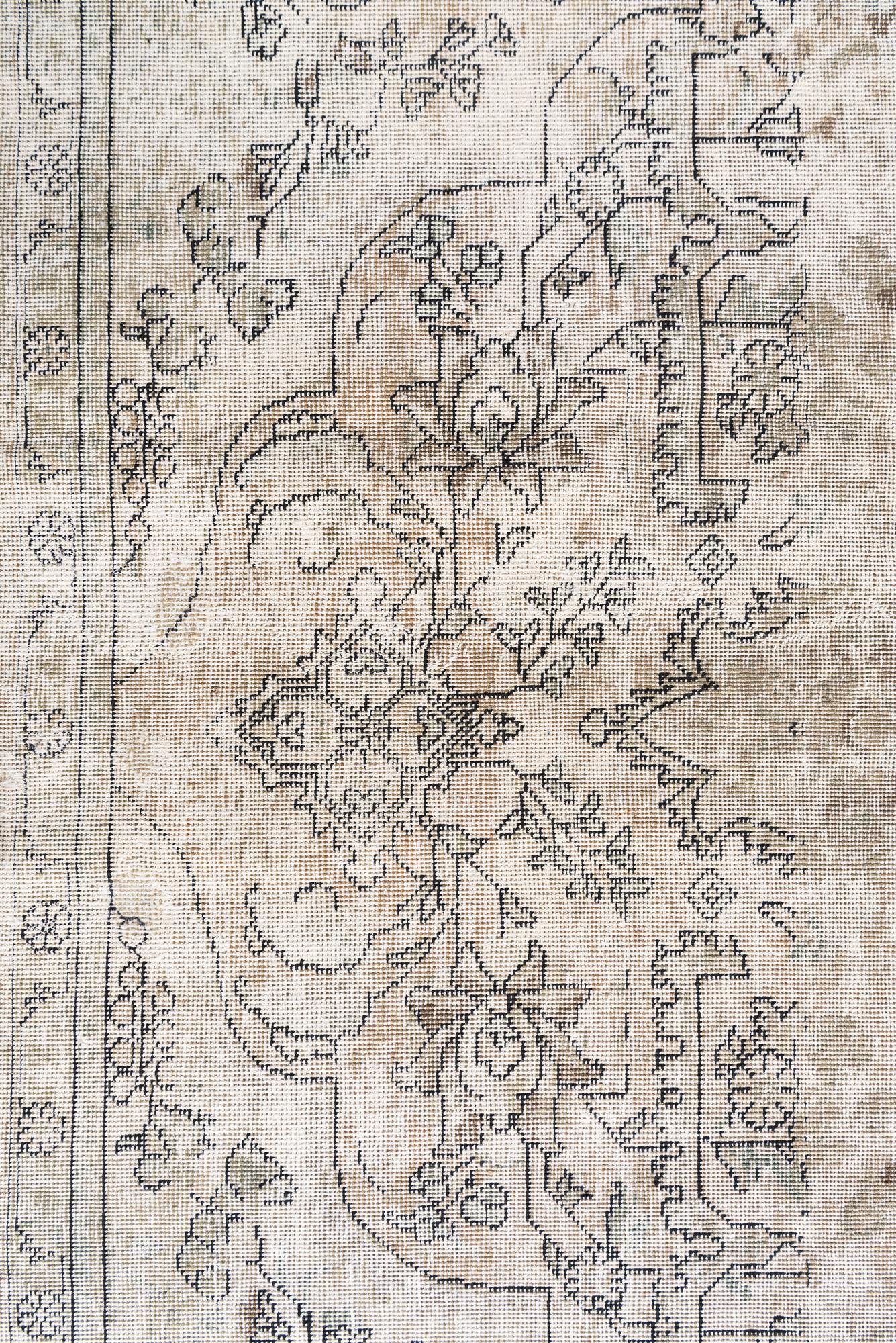 9' x 12' 9 Hand Knotted Ultra Vintage Persian Wool Rug