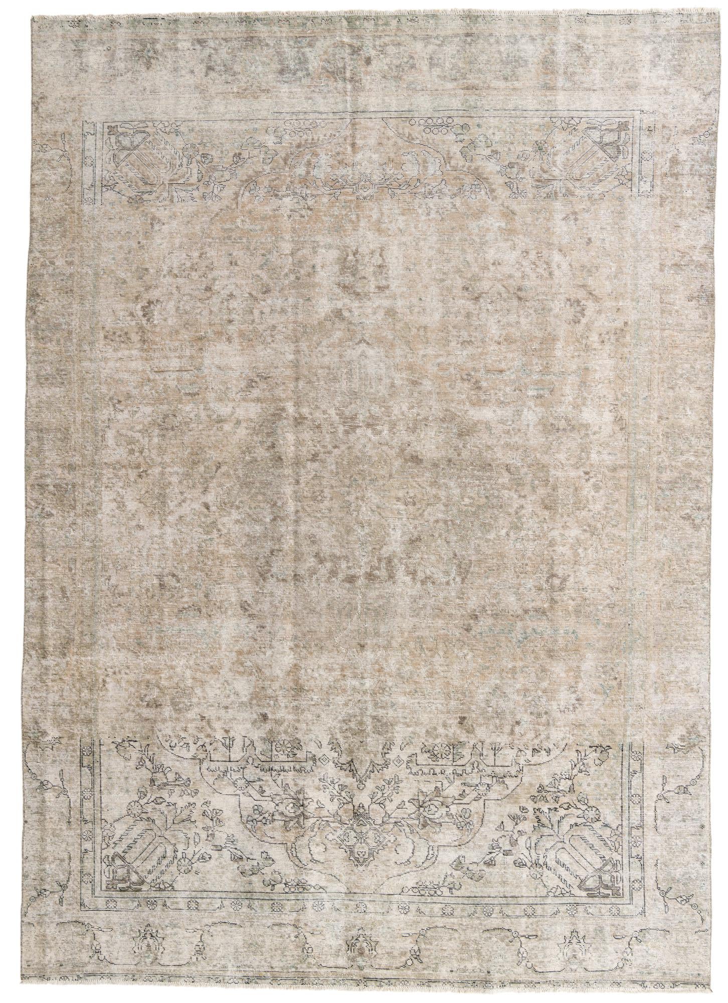 9' x 12' 9 Hand Knotted Ultra Vintage Persian Wool Rug