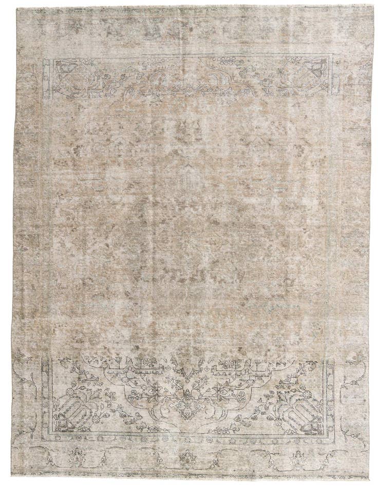 Detail image of 9' x 12' 9 Hand Knotted Ultra Vintage Persian Wool Rug