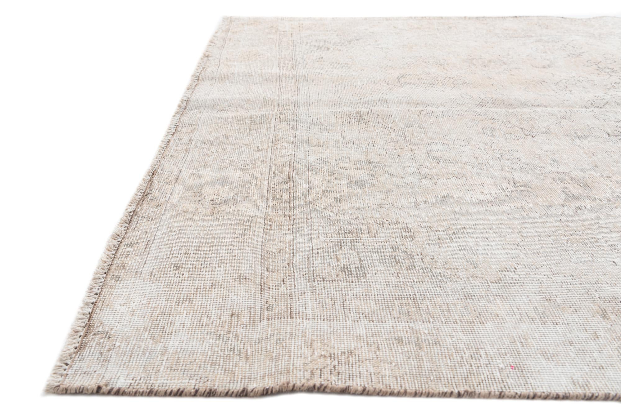 5' 9 x 9' 4 Hand Knotted Ultra Vintage Persian Wool Rug
