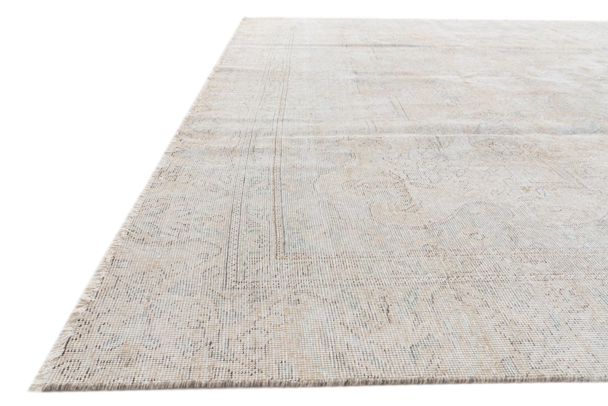 9' x 12' Hand Knotted Ultra Vintage Persian Wool Rug