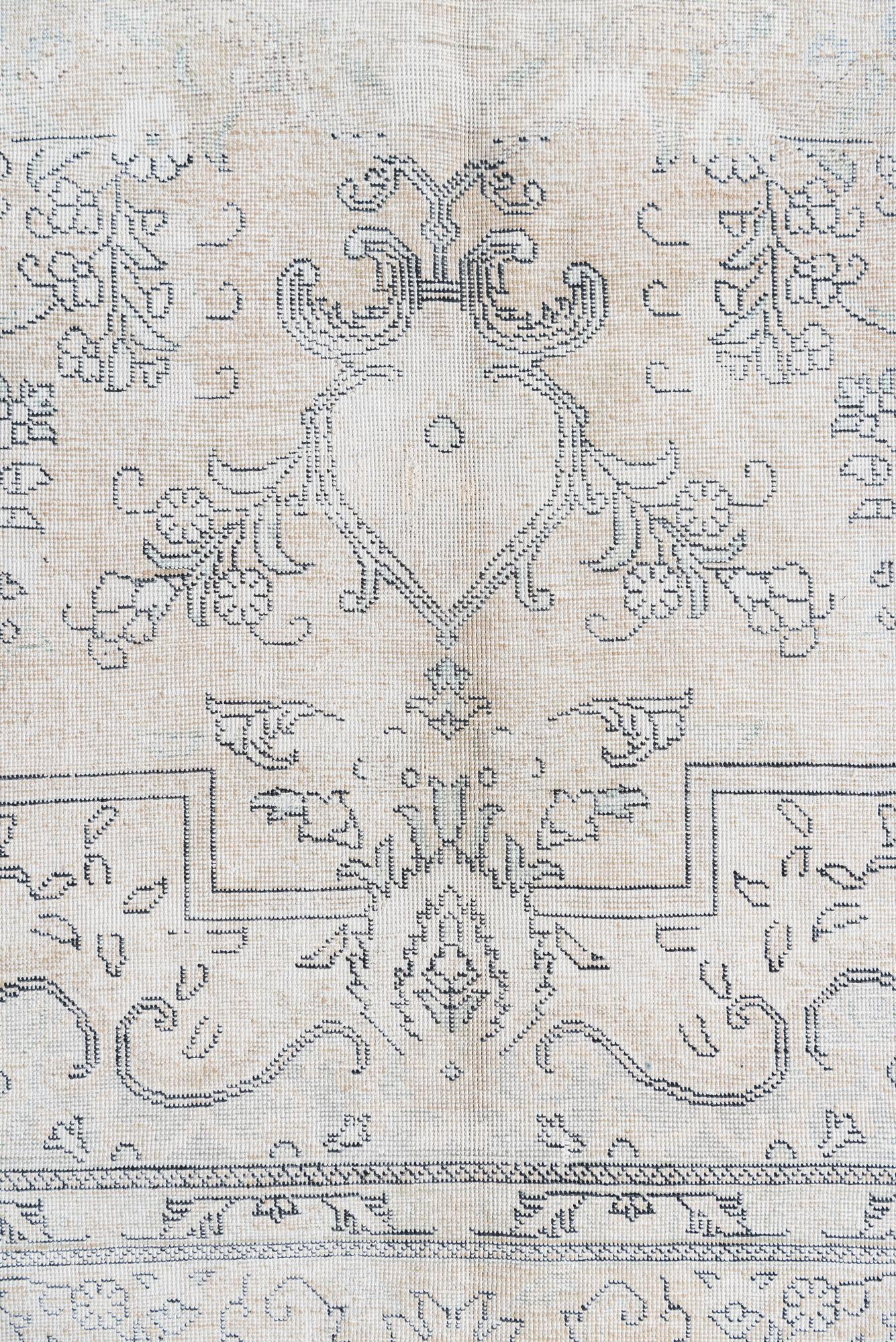 9' x 12' Hand Knotted Ultra Vintage Persian Wool Rug