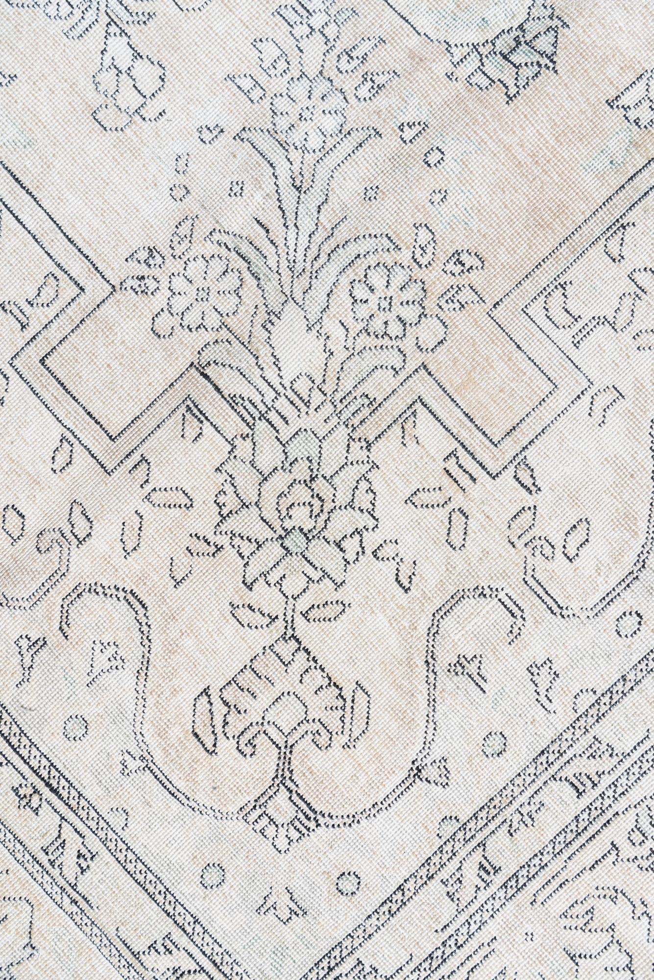 9' x 12' Hand Knotted Ultra Vintage Persian Wool Rug