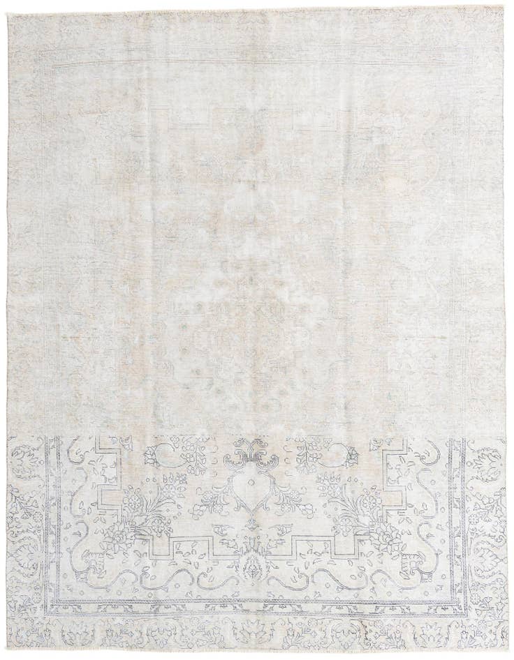 Detail image of 9' x 12' Hand Knotted Ultra Vintage Persian Wool Rug