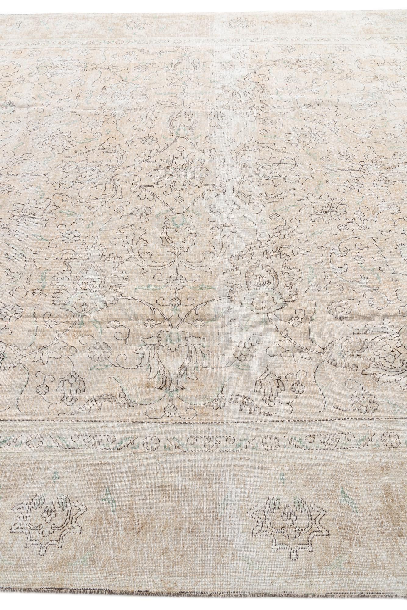 9' 3 x 11' 9 Hand Knotted Ultra Vintage Persian Wool Rug