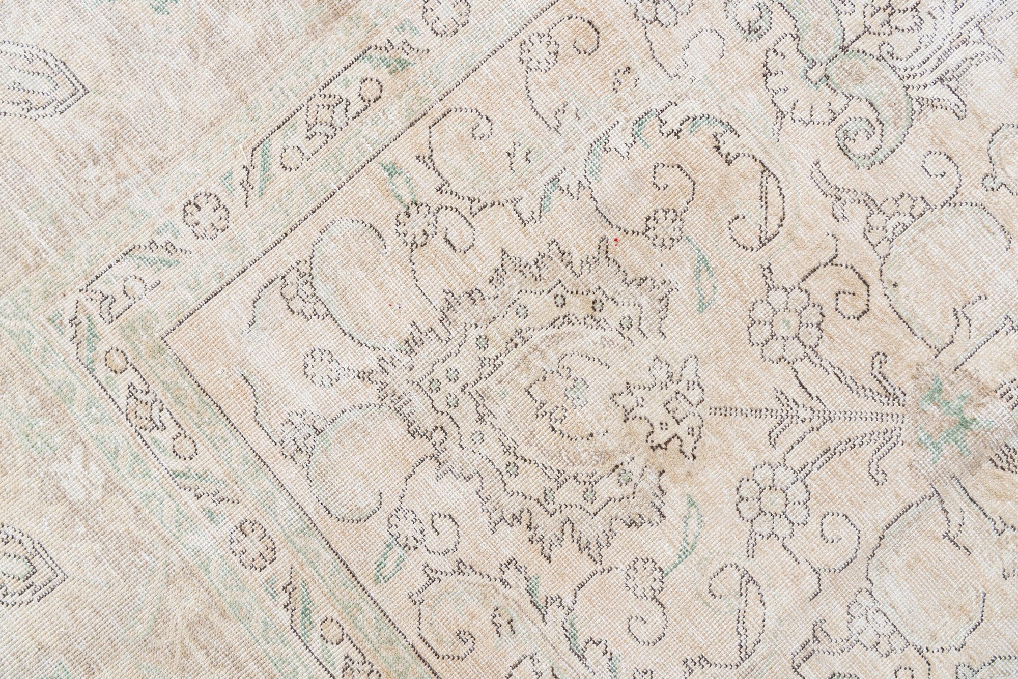 9' 3 x 11' 9 Hand Knotted Ultra Vintage Persian Wool Rug