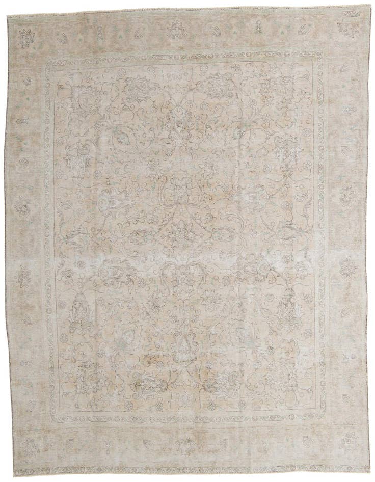 Detail image of 9' 3 x 11' 9 Hand Knotted Ultra Vintage Persian Wool Rug