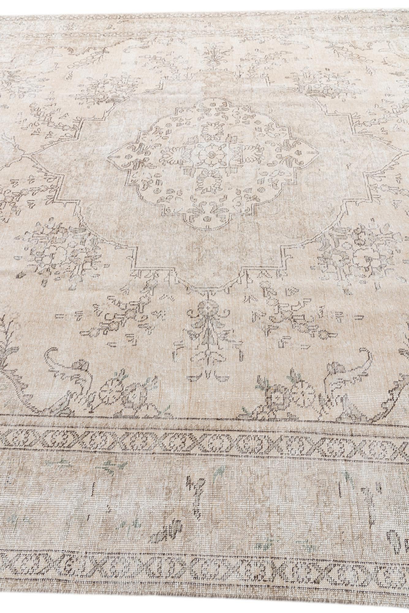 9' 6 x 12' 3 Hand Knotted Ultra Vintage Persian Wool Rug