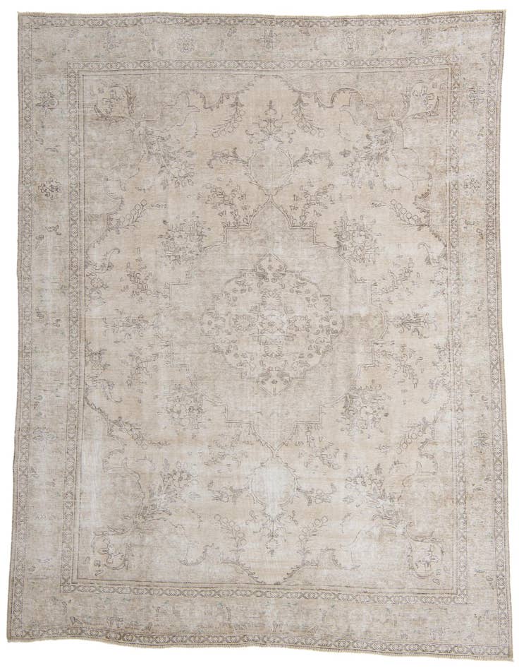 Detail image of 9' 6 x 12' 3 Hand Knotted Ultra Vintage Persian Wool Rug
