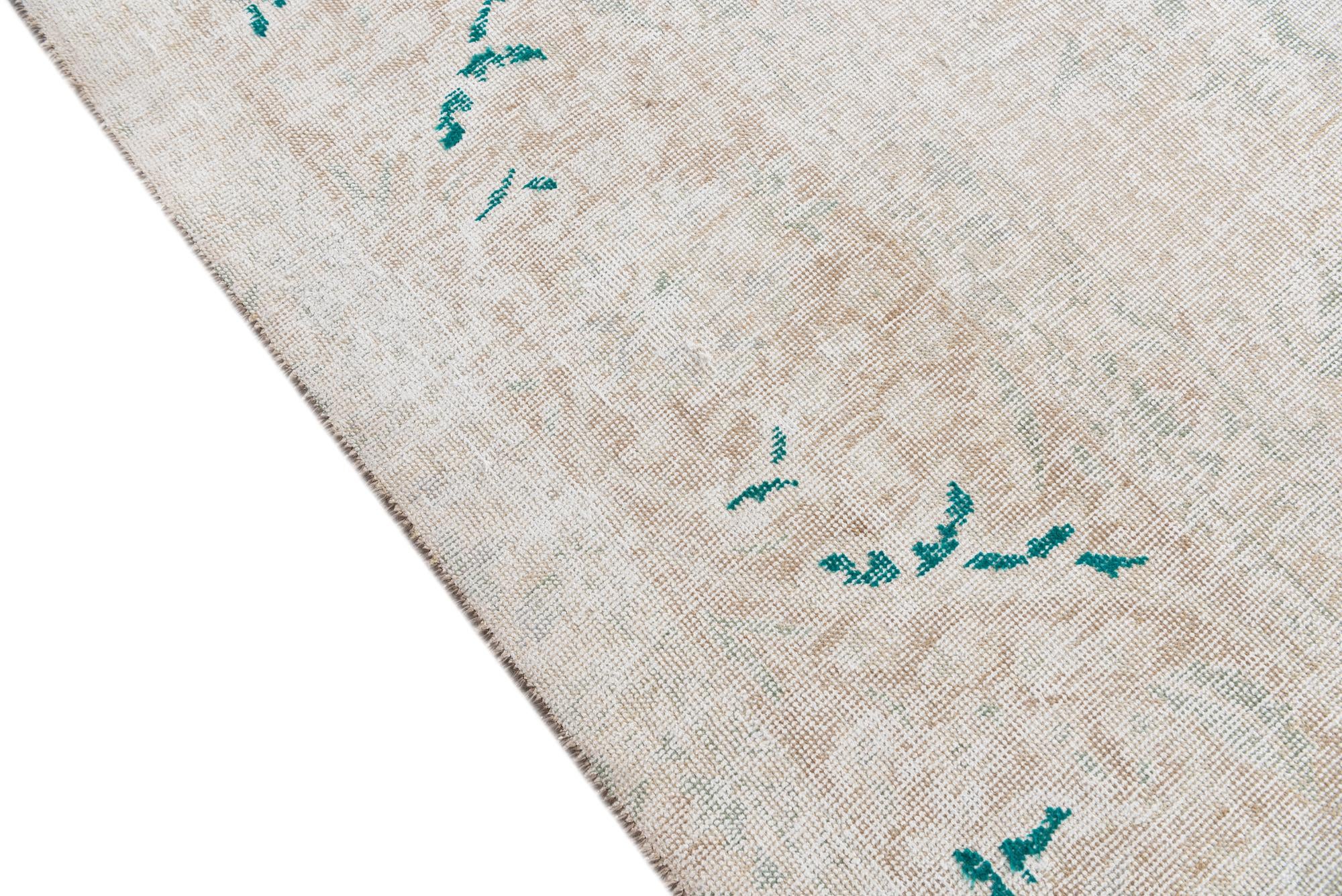 9' 8 x 12' 1 Hand Knotted Ultra Vintage Persian Wool Rug