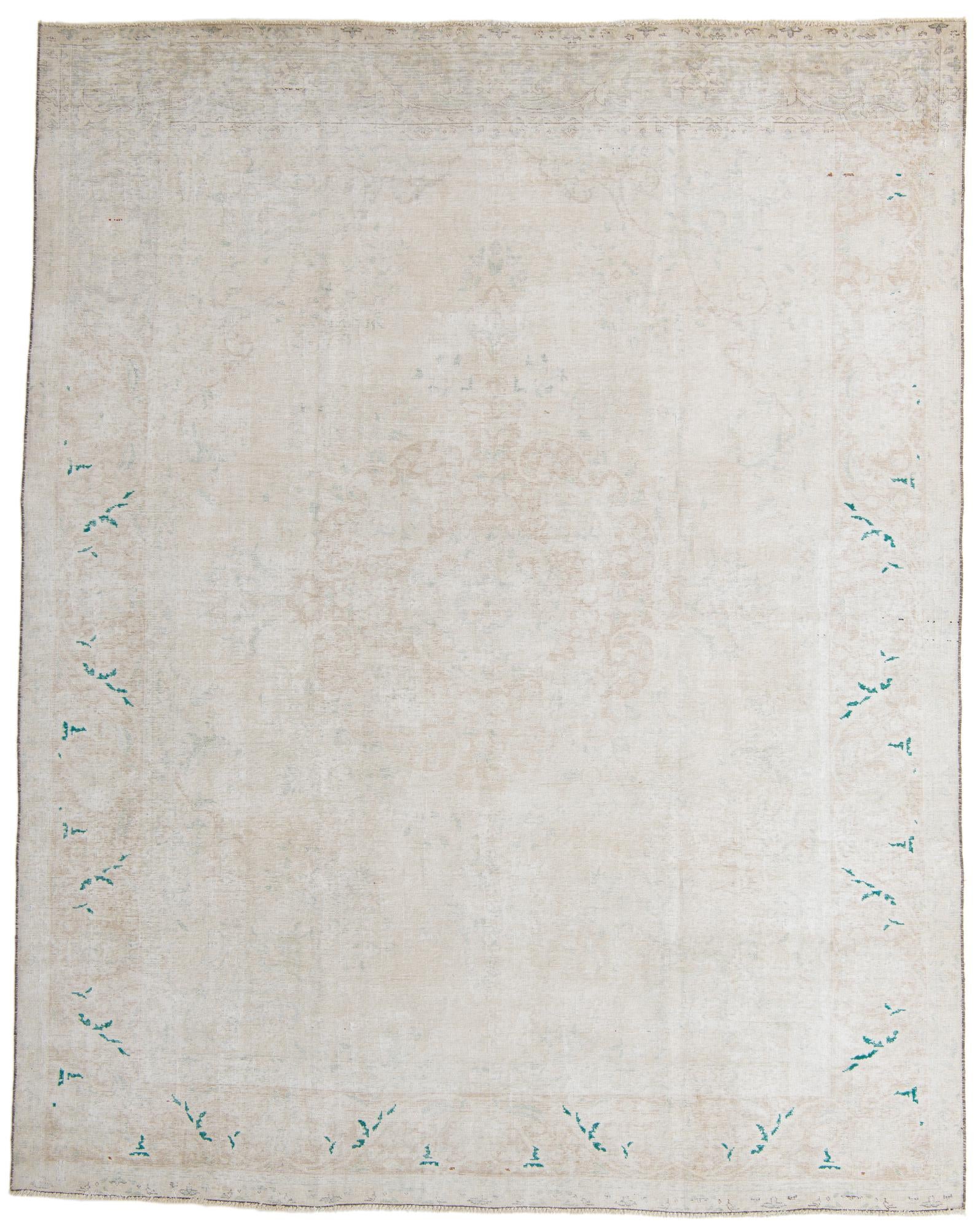 9' 8 x 12' 1 Hand Knotted Ultra Vintage Persian Wool Rug