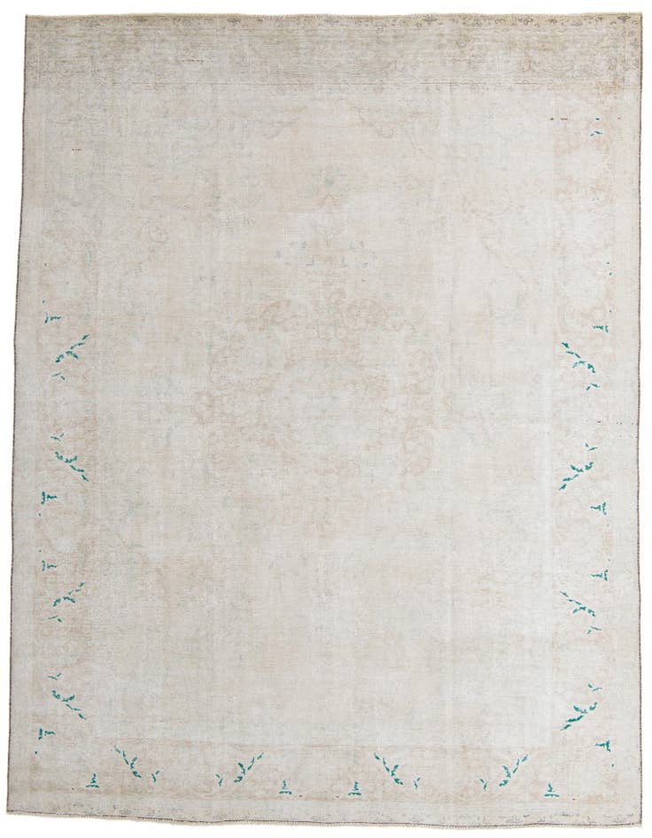 Detail image of 9' 8 x 12' 1 Hand Knotted Ultra Vintage Persian Wool Rug
