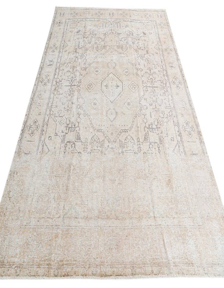 Detail image of 9' 7 x 12' 9  Hand Knotted Ultra Vintage Persian Wool Rug