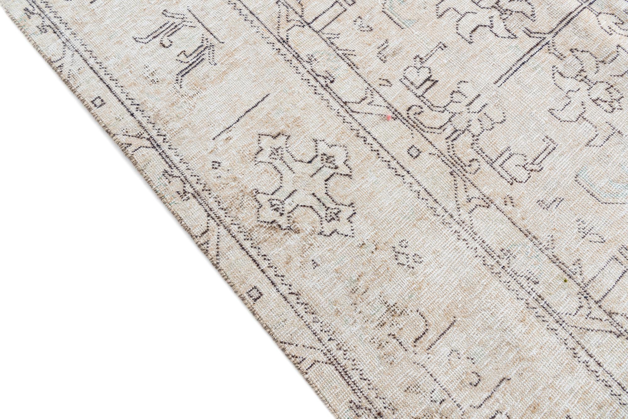 9' 7 x 12' 9 Hand Knotted Ultra Vintage Persian Wool Rug