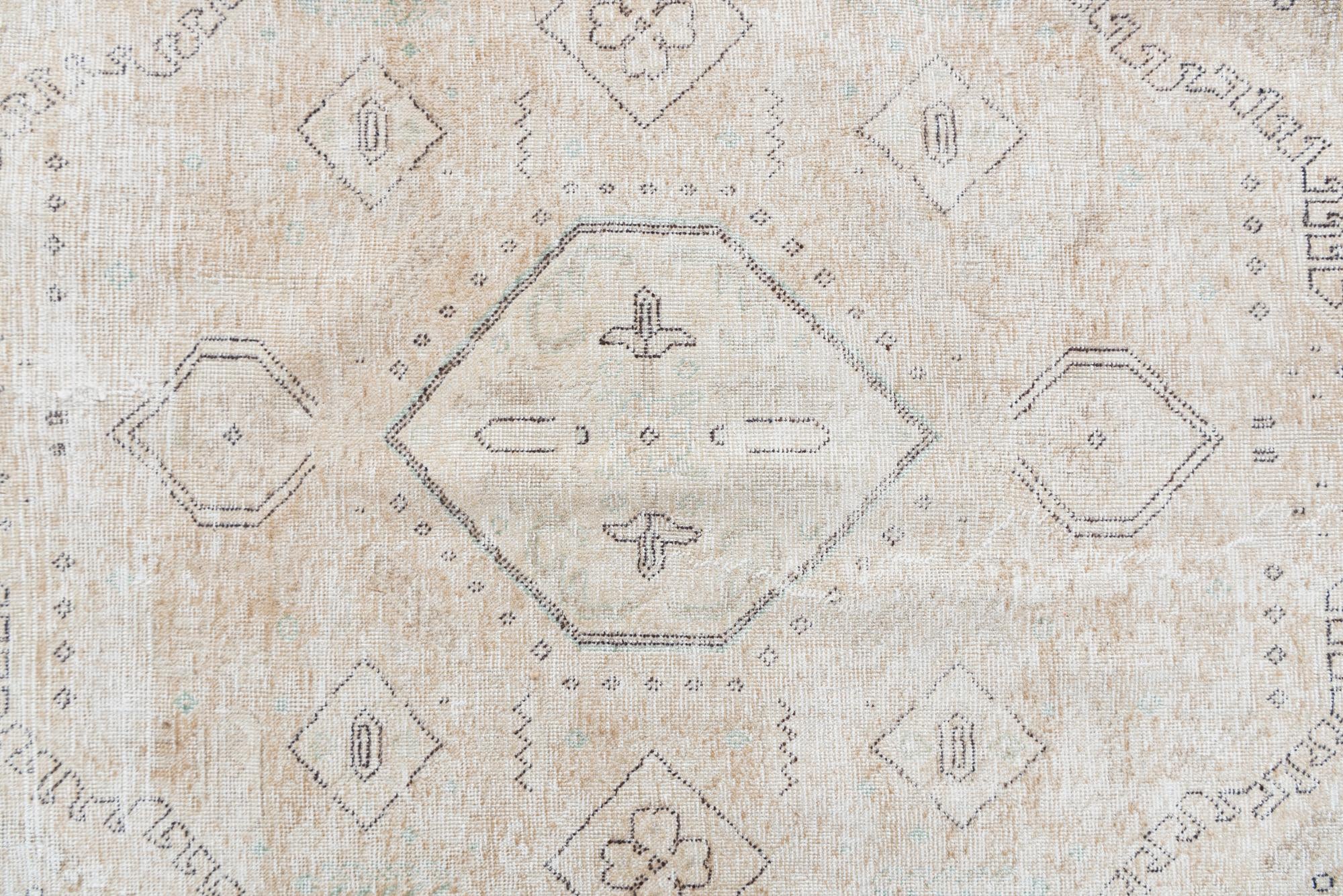 9' 7 x 12' 9 Hand Knotted Ultra Vintage Persian Wool Rug