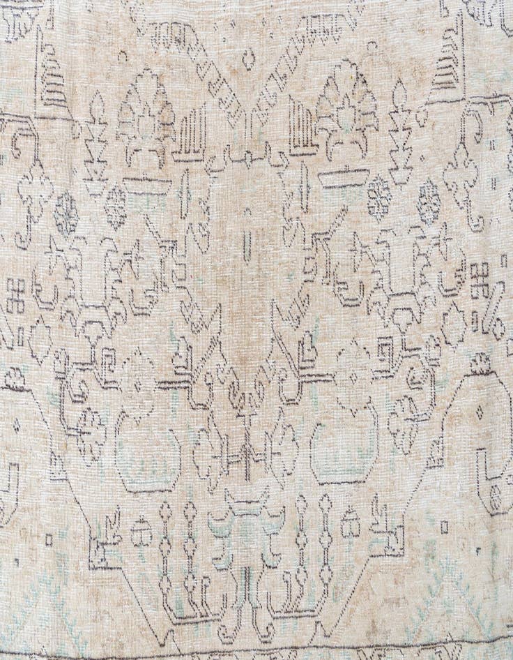 Detail image of 9' 7 x 12' 9  Hand Knotted Ultra Vintage Persian Wool Rug