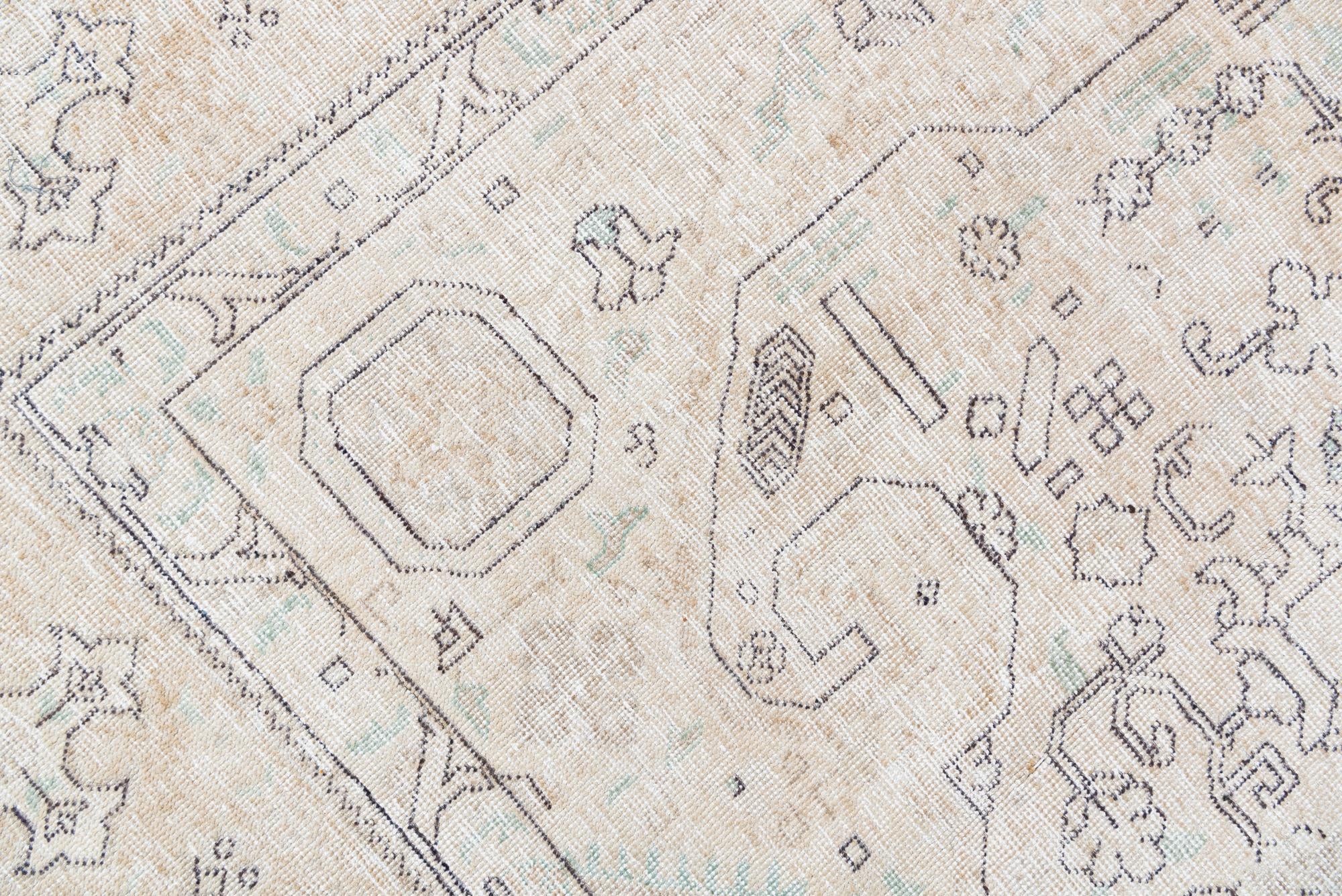 9' 7 x 12' 9 Hand Knotted Ultra Vintage Persian Wool Rug