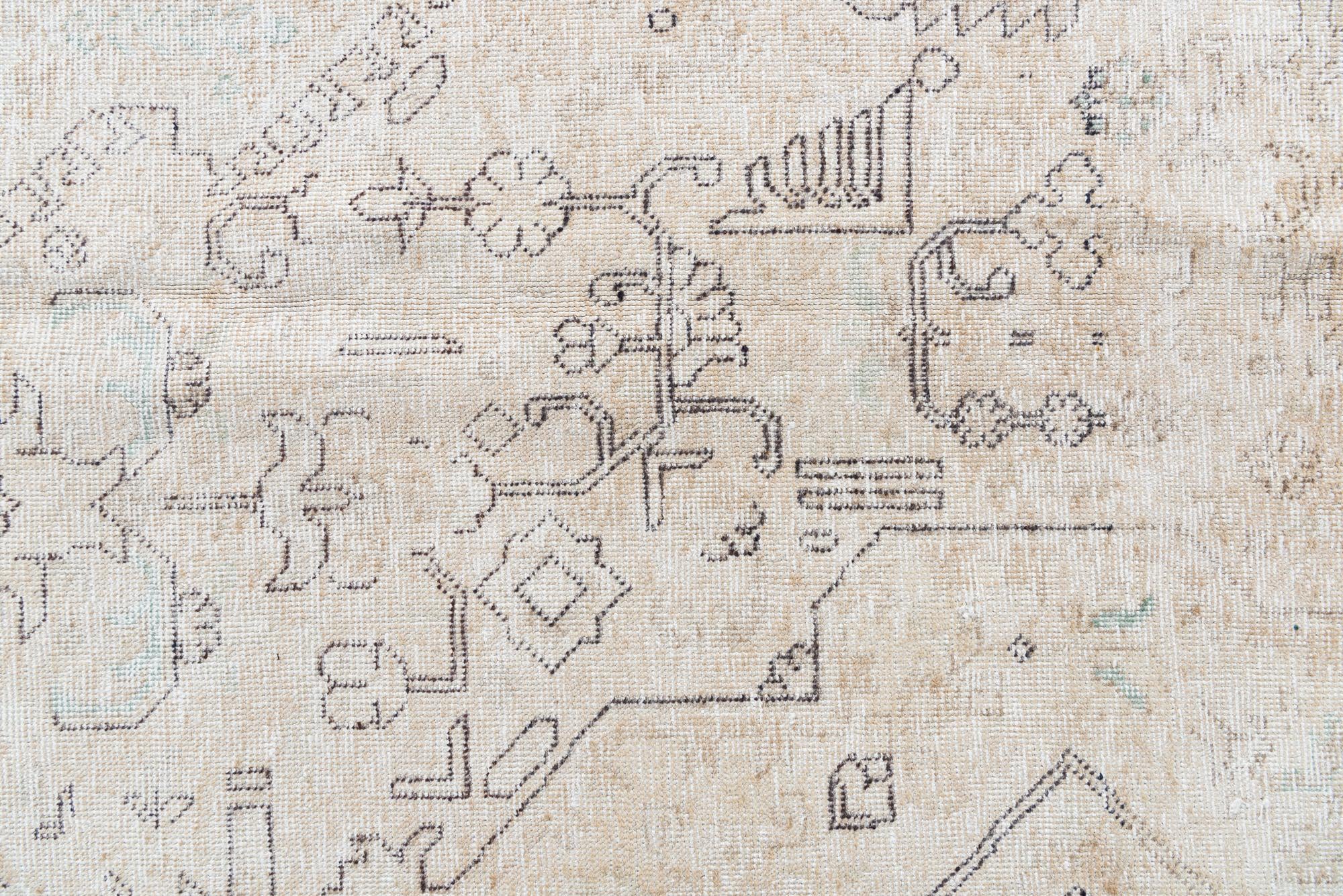 9' 7 x 12' 9 Hand Knotted Ultra Vintage Persian Wool Rug