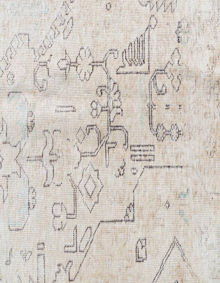 Detail image of 9' 7 x 12' 9  Hand Knotted Ultra Vintage Persian Wool Rug