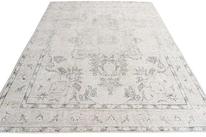 9' 8 x 12' 8 Hand Knotted Ultra Vintage Persian Wool Rug