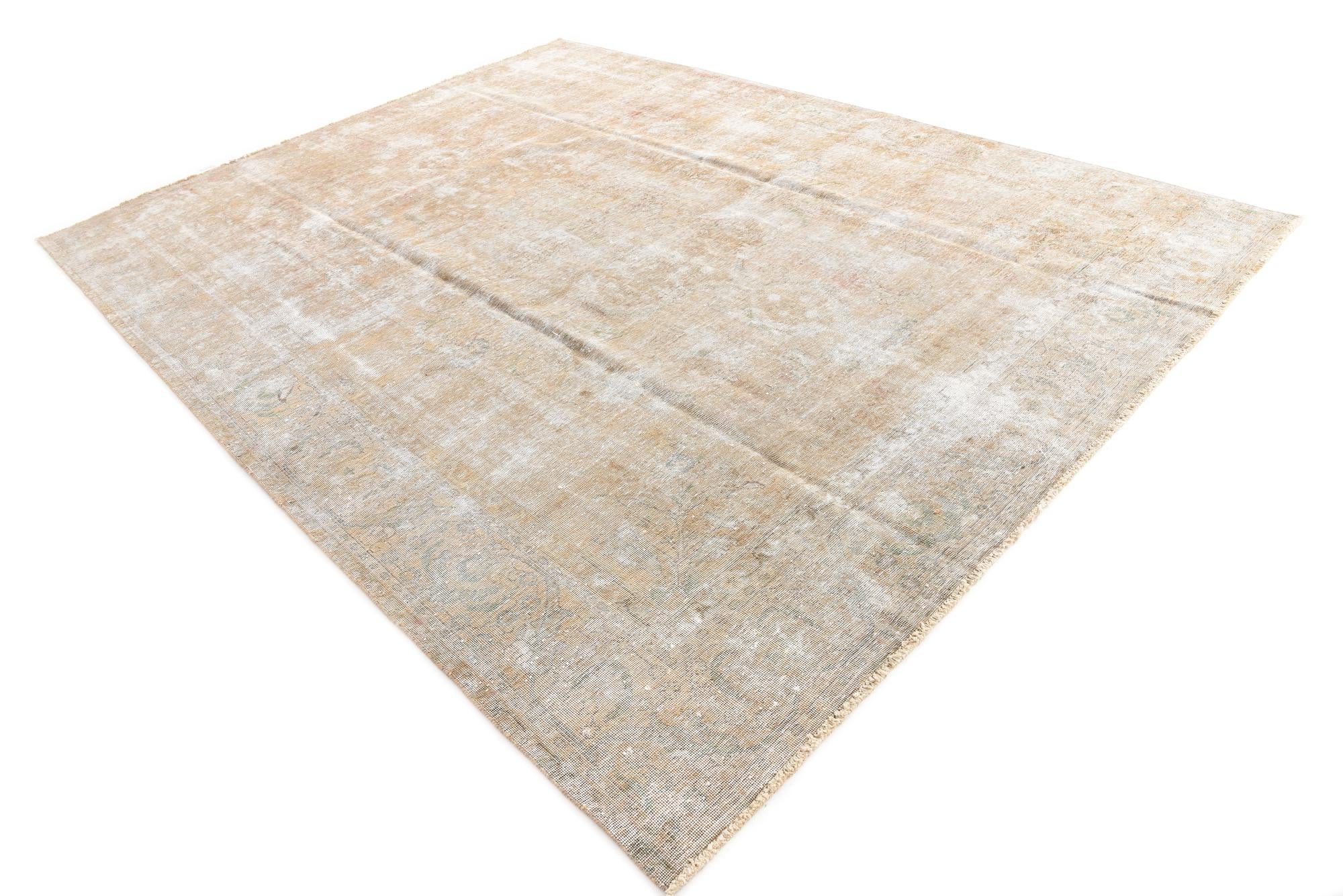 9' 2 x 12' 7 Hand Knotted Ultra Vintage Persian Wool Rug