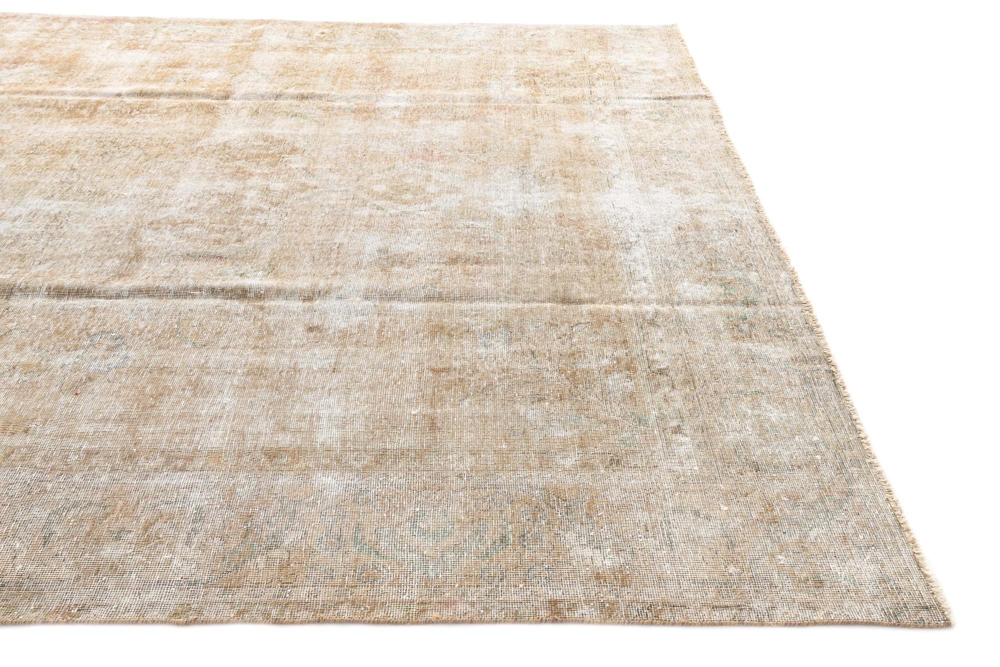 9' 2 x 12' 7 Hand Knotted Ultra Vintage Persian Wool Rug