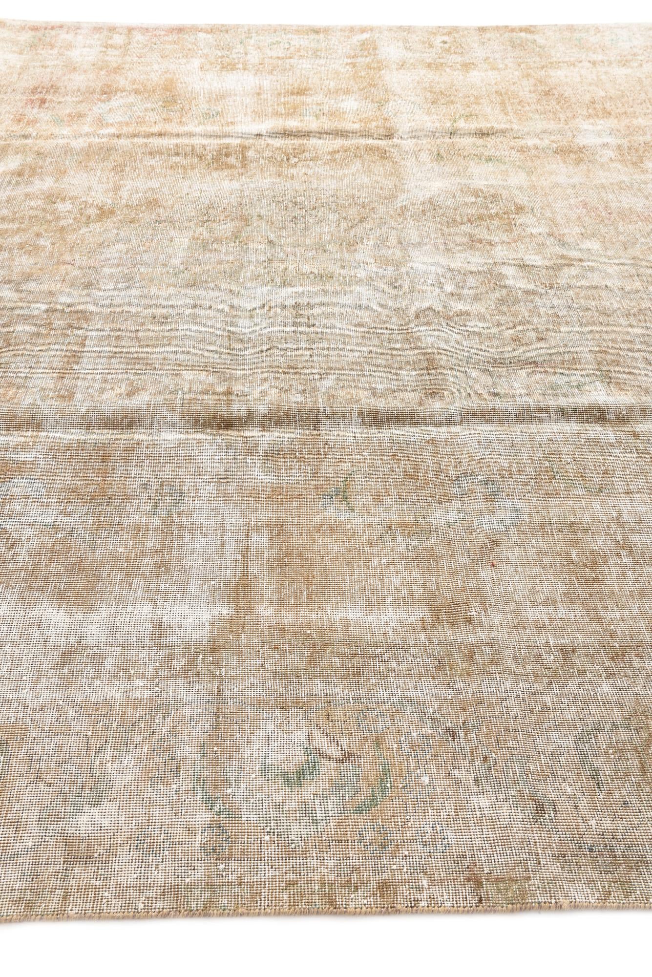 9' 2 x 12' 7 Hand Knotted Ultra Vintage Persian Wool Rug