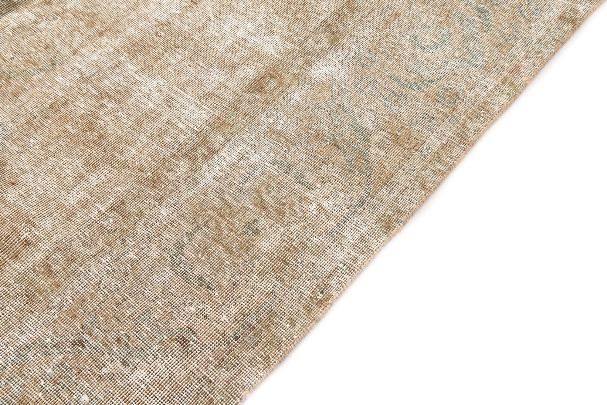 9' 2 x 12' 7 Hand Knotted Ultra Vintage Persian Wool Rug