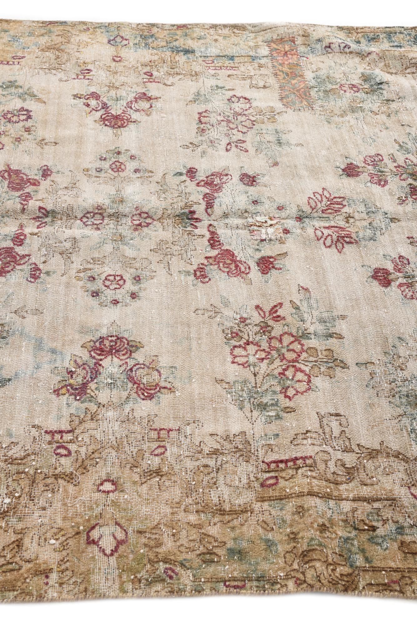 6' x 9' 3 Hand Knotted Ultra Vintage Persian Wool Rug