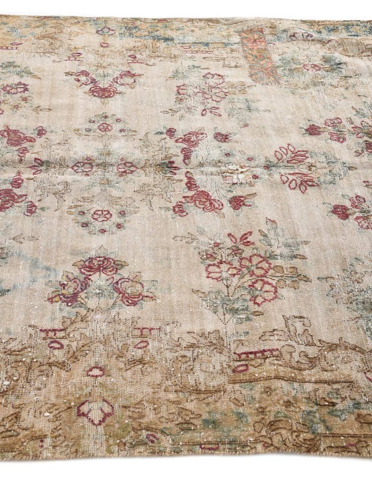 Detail image of 6' x 9' 3  Hand Knotted Ultra Vintage Persian Wool Rug