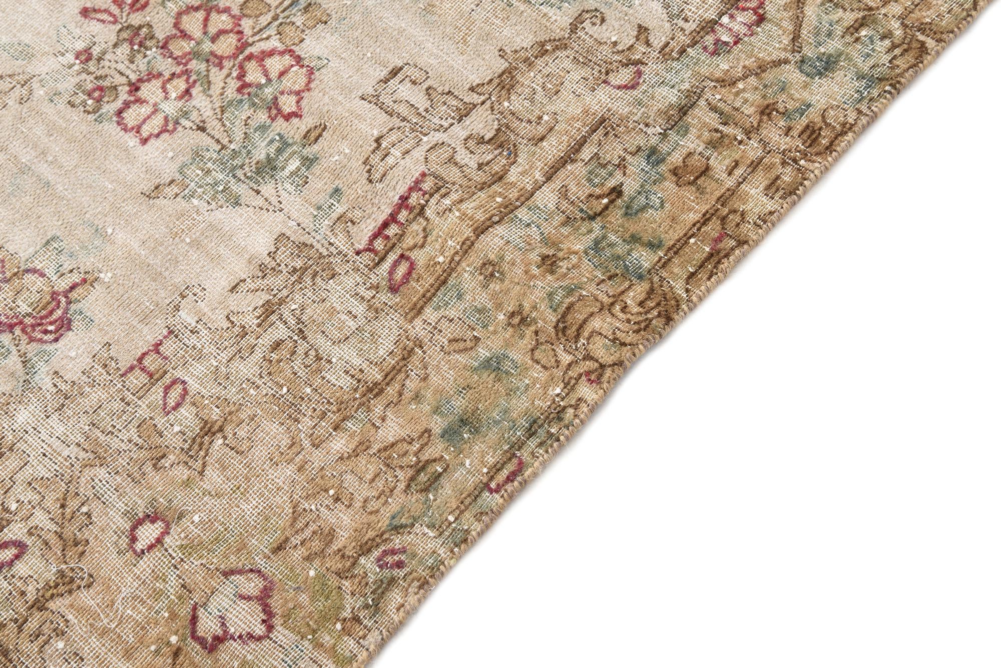 6' x 9' 3 Hand Knotted Ultra Vintage Persian Wool Rug