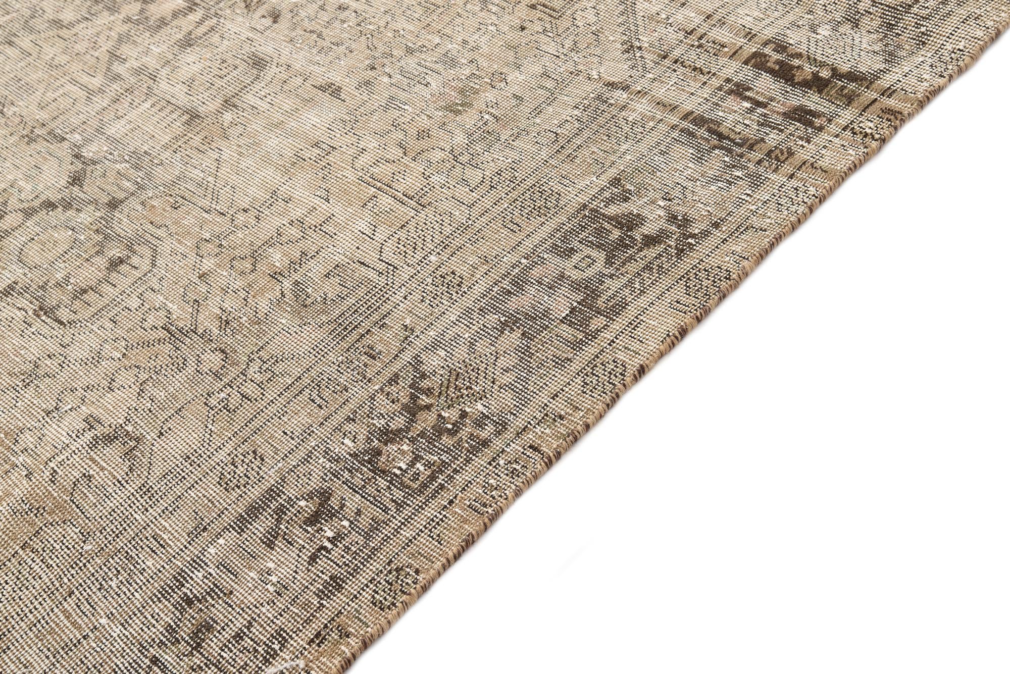 190cm x 295cm anudado a mano Ultra Vintage Alfombra Persa Lana