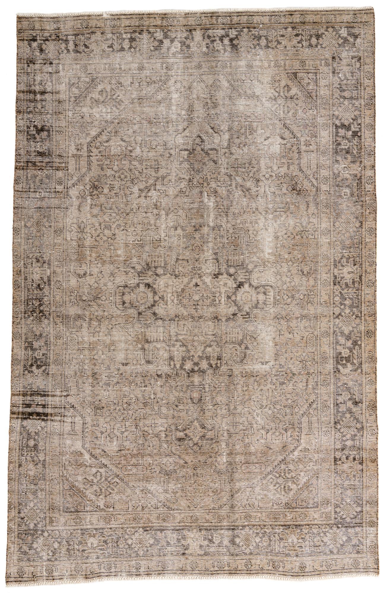 190cm x 295cm anudado a mano Ultra Vintage Alfombra Persa Lana