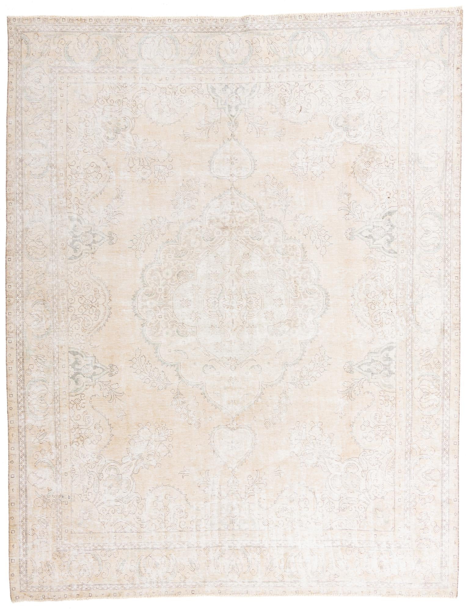 9' 9 x 12' 5 Hand Knotted Ultra Vintage Persian Wool Rug