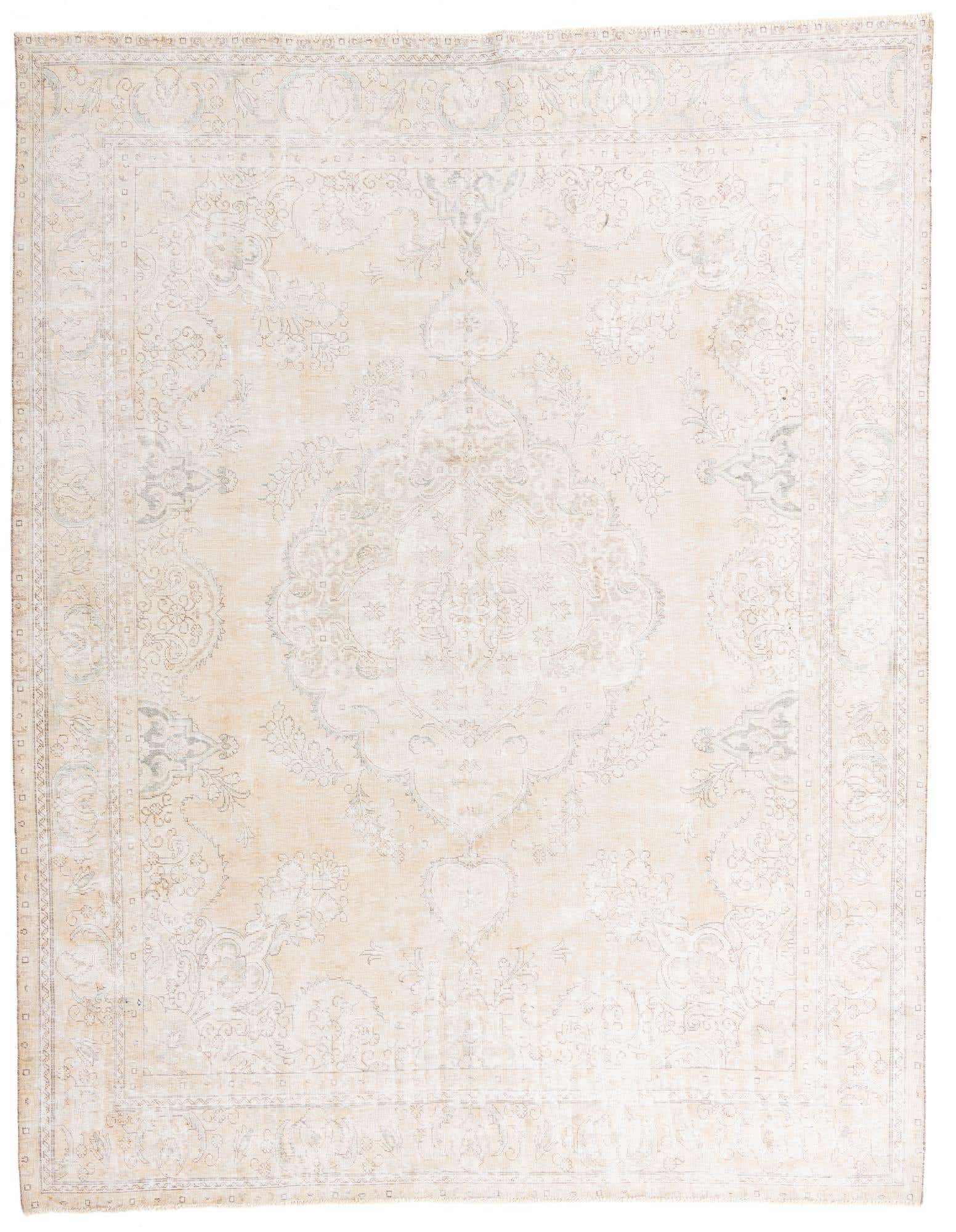 9' 9 x 12' 5 Hand Knotted Ultra Vintage Persian Wool Rug