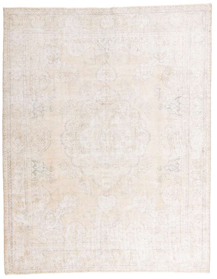 9' 9 x 12' 5 Hand Knotted Ultra Vintage Persian Wool Rug